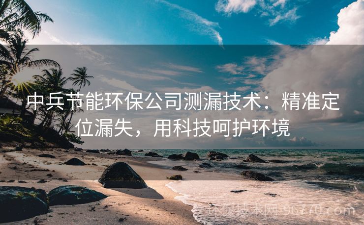 中兵節(jié)能環(huán)保公司測漏技術(shù)：精準(zhǔn)定位漏失，用科技呵護(hù)環(huán)境